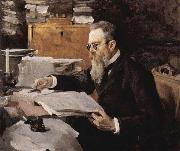 Portrait of Nikolai Rimsky Korsakov 1898 Valentin Serov